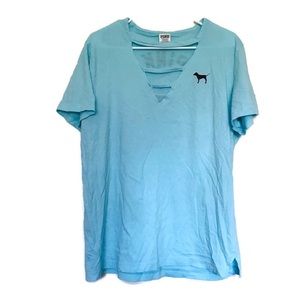 PINK Victoria’s Secret Cut Out Logo Tee